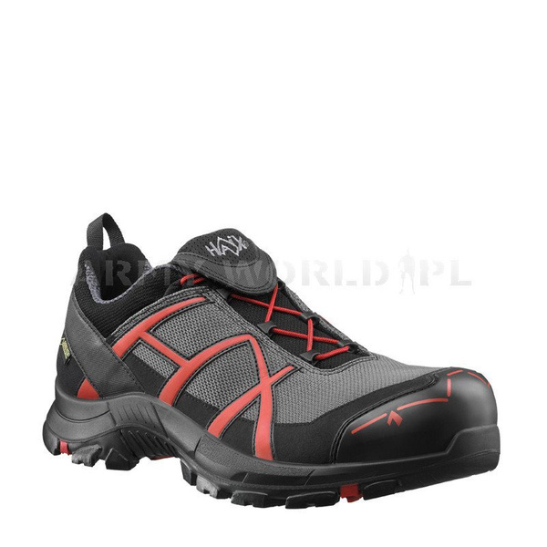 Workwear Boots Haix ® BLACK EAGLE Safety 40 Low Gore-Tex Grey / Red (610011) New III Quality