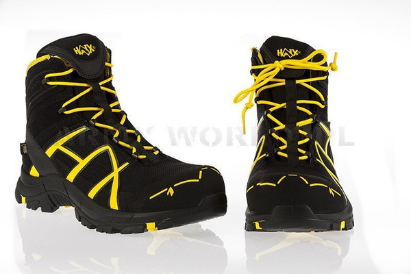 Workwear Boots Haix ® BLACK EAGLE Safety 40 Mid Gore-tex  Black/Yellow Art. Nr :610016 III Quality New