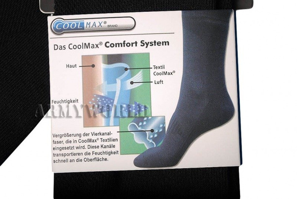 Socks COOLMAX Trekking Long Black- Mil-tec New