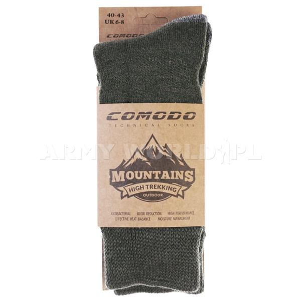 Skarpety Merino Wool High Trekking Comodo Olive