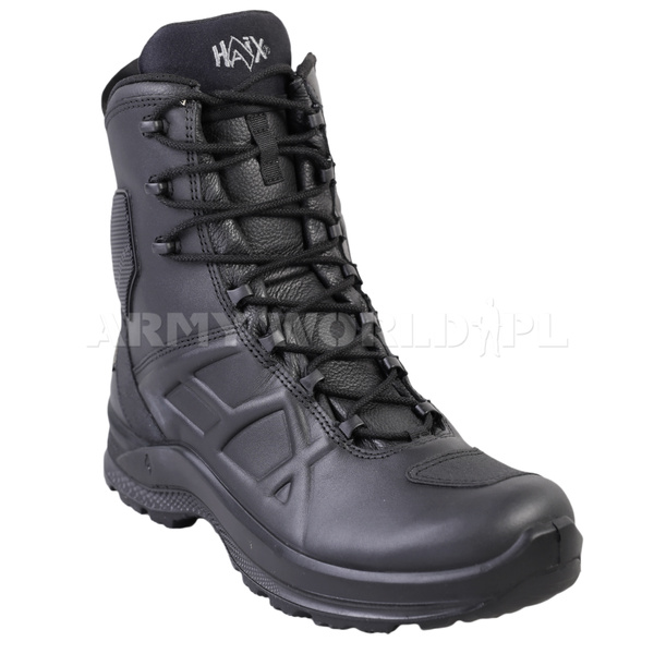 Buty Taktyczne Haix Black Eagle Moto Gore-Tex High Z Bocznym Zamkiem Czarne Nowe II Gatunek 