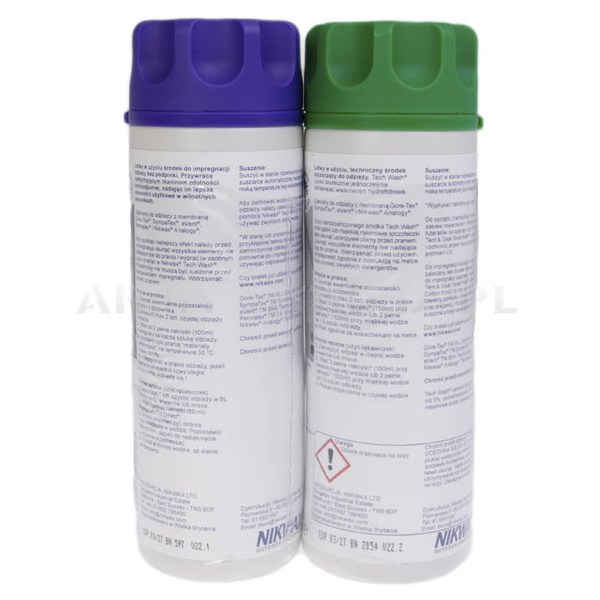 Zestaw Twin Pack Płyn Tech Wash + Impregnat TX. Direct Wash In Nikwax 300 ml