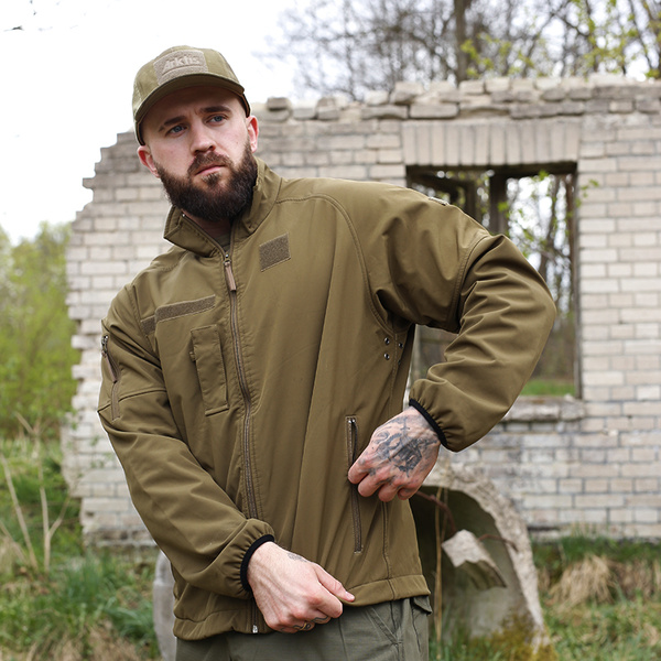 Military Jacket Dutch Army Softshelli KPU Coyote Original Used II Quality