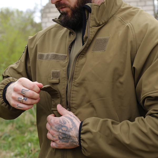 Military Jacket Dutch Army Softshelli KPU Coyote Original Used II Quality