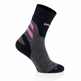 Skarpety Damskie Trekking Merino Brubeck Grafitowo / Fuksjowe (SC5003W)