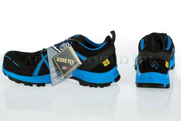 Workwear Shoes Haix ® BLACK EAGLE Safety 40 Low Gore-Tex Black / Blue (610001) New III Quality
