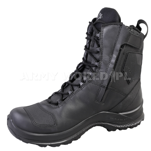 Buty Taktyczne Haix Black Eagle Moto Gore-Tex High Z Bocznym Zamkiem Czarne Nowe II Gatunek 