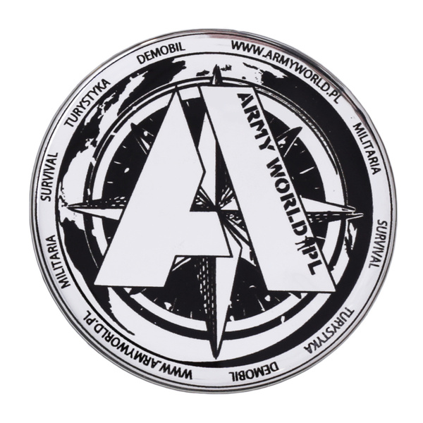 Sticker ARMYWORLD Silver ⌀ 5 cm  